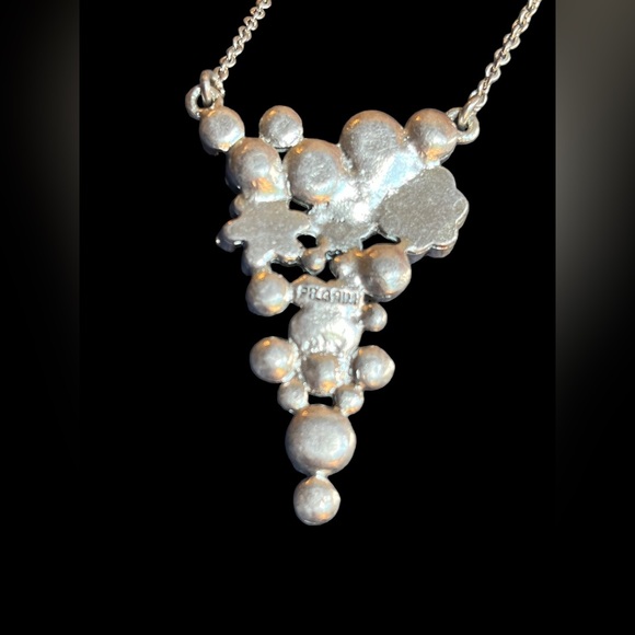 N238 Pilgrim NWT Danish Clear Silver Rivoli Crystal Pendant Extender Chain - Picture 9 of 10